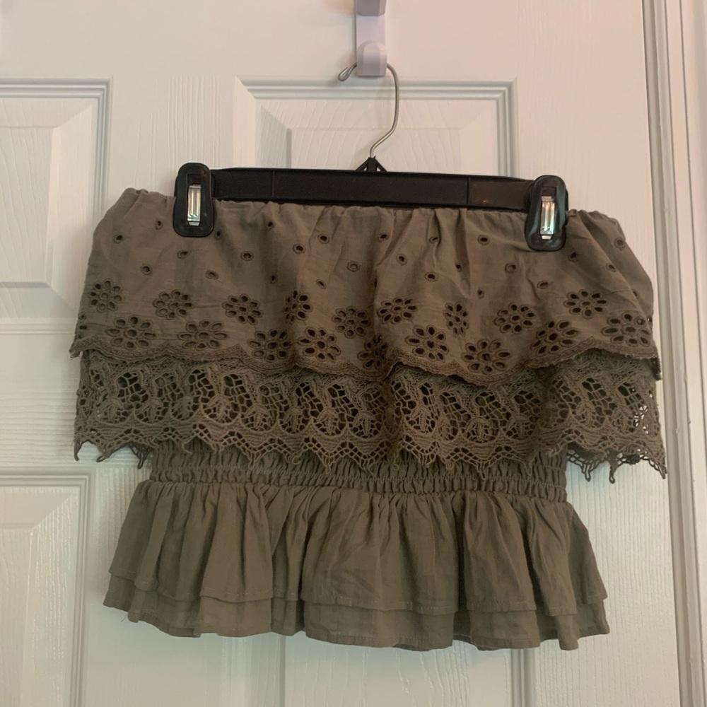 Army green tube top